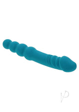 Flip Flop Rechargeable Silicone Dual End Vibrator - Blue