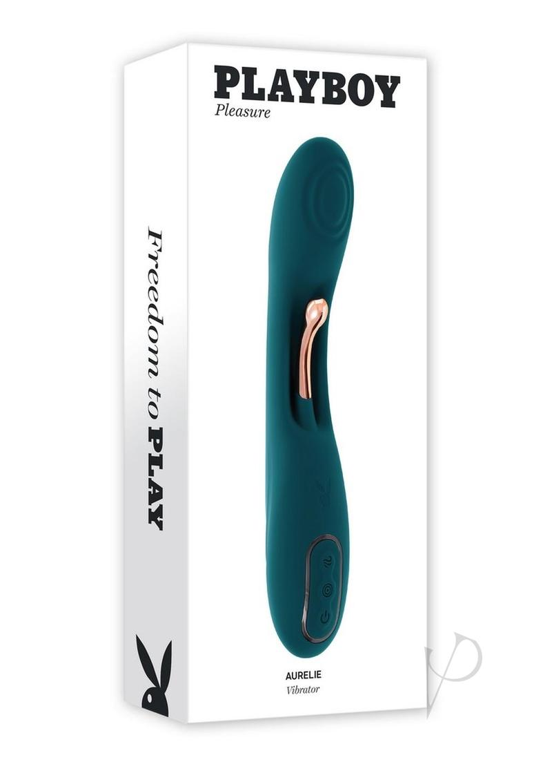 Playboy Aurelie Rechargeable Silicone G-Spot Vibrator - Green