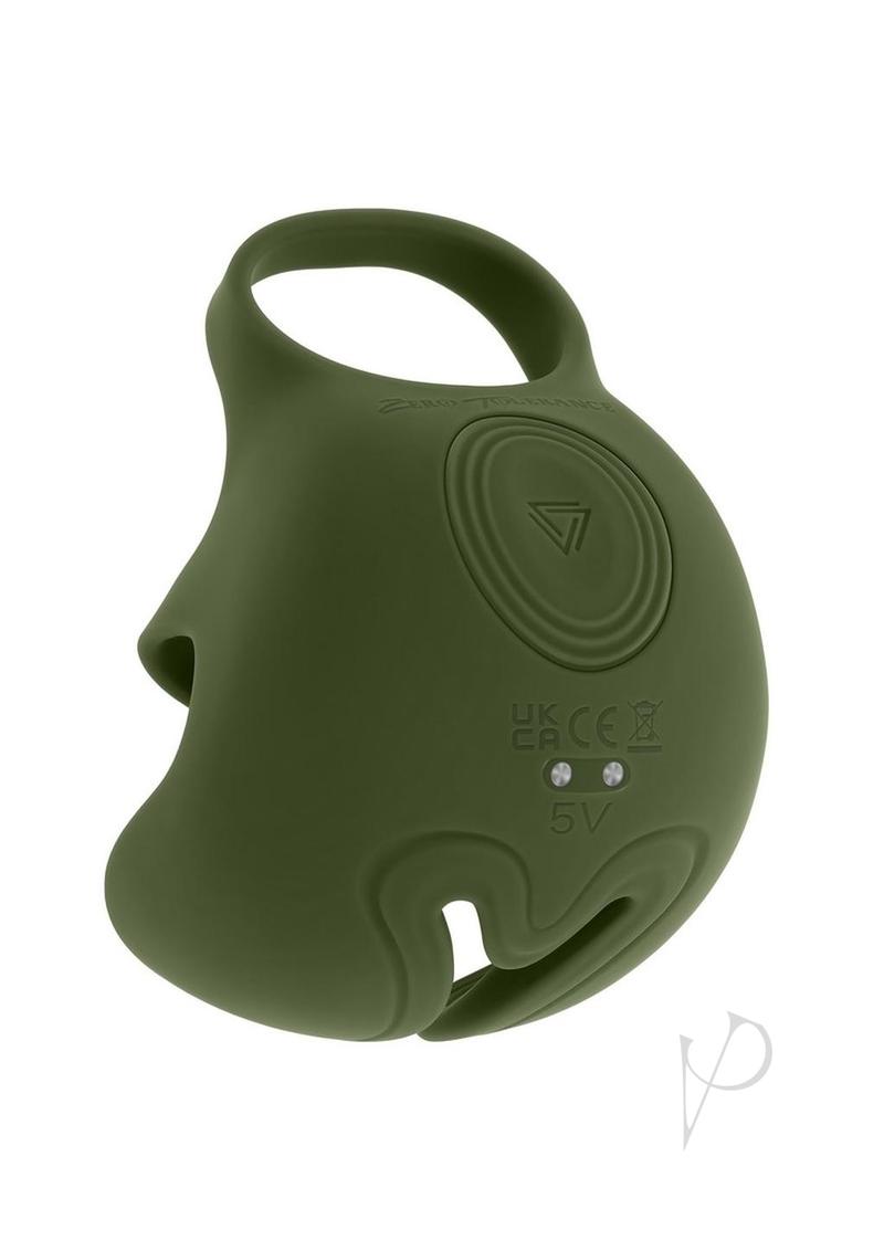 Zero Tolerance Nutty Buddy Rechargeable Silicone Dual Cock Ring - Green