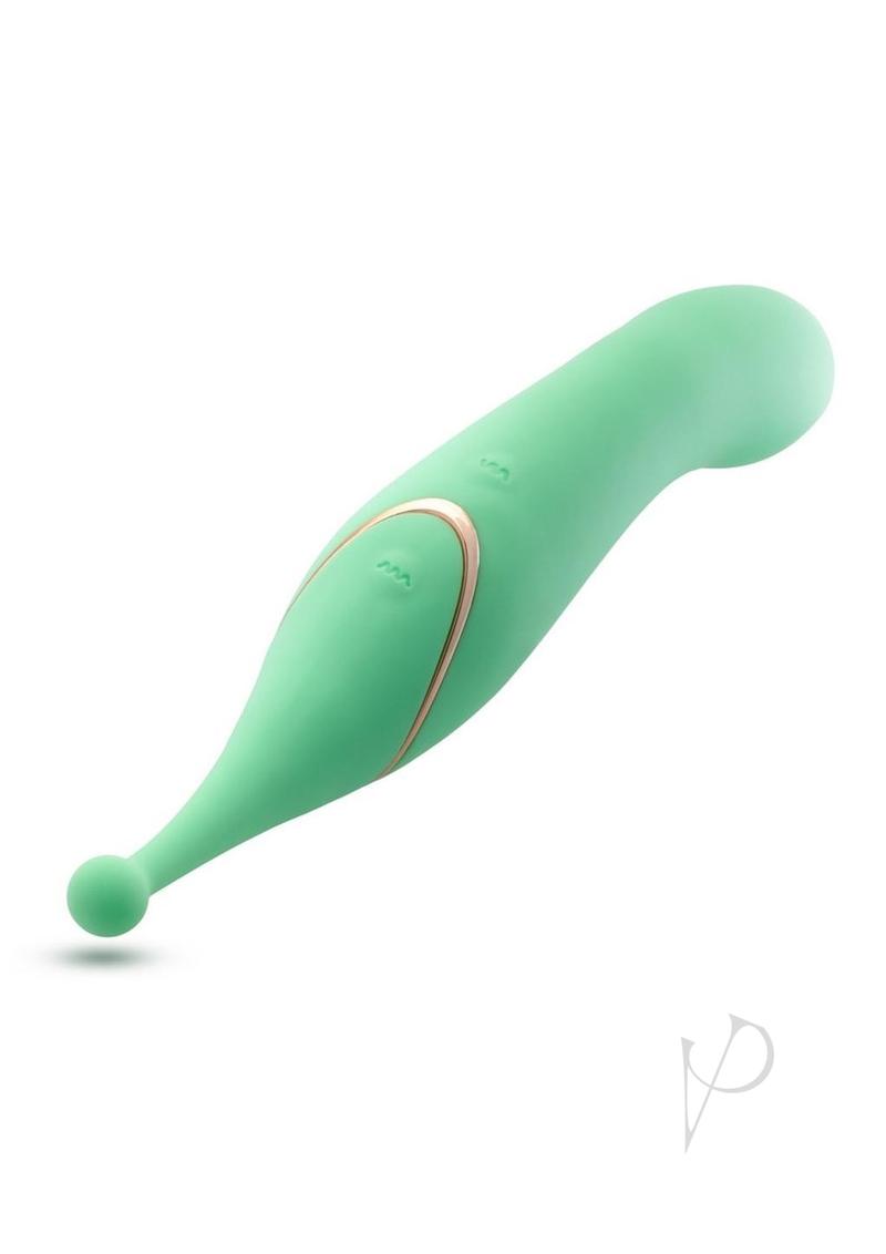 Blush Collection Stella Rechargeable Silicone Dual End Vibrator - Green