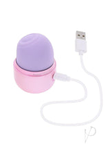 Vacation Vibes Tapping Rechargeable Silicone Discreet Vibrator - Pink/Black