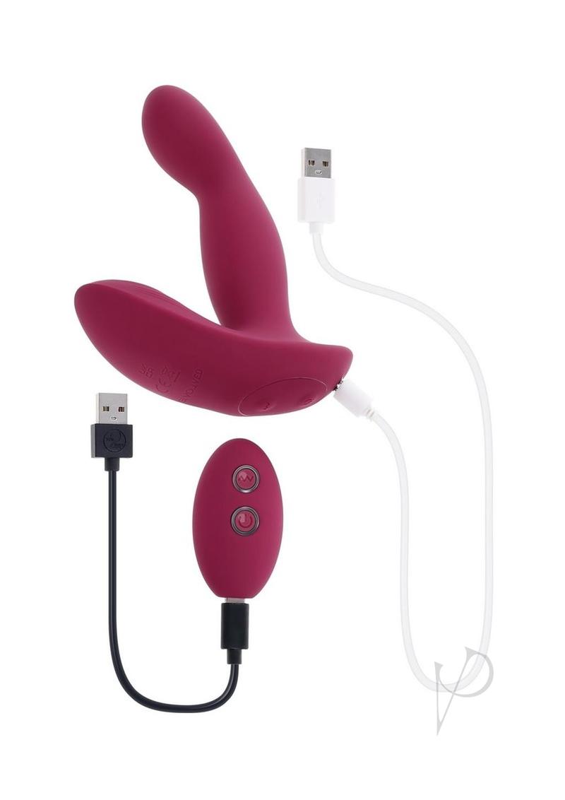 Come on Over Rechargeable Silicone Dual Vibrator with Remote Control - Red