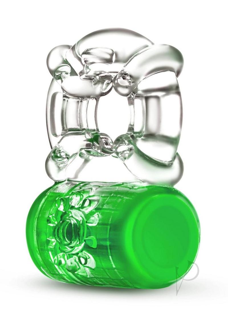 Play With Me Pleaser Rechargeable Cock Ring - Neon Green