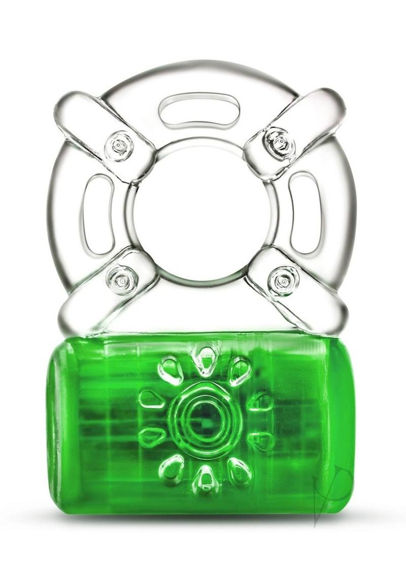 Play With Me Pleaser Rechargeable Cock Ring - Neon Green