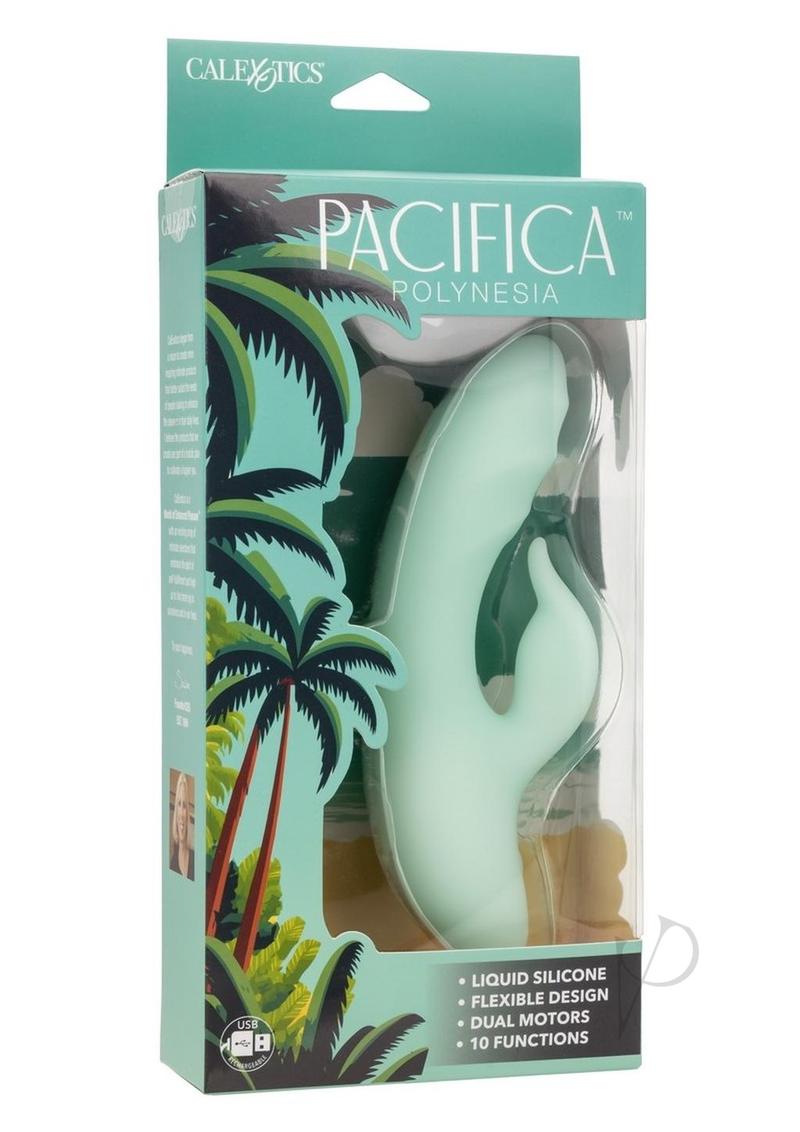 Pacifica Polynesia Rechargeable Silicone Dual Vibrator - Teal