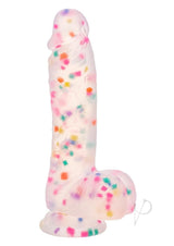 Party Boy Silicone Studs Dong with Suction Cup 6in Insert - Multicolor