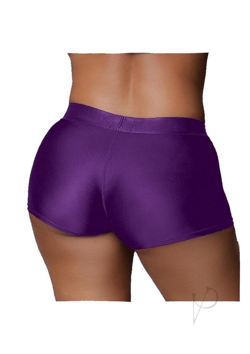 Ouch! Vibrating Strap-On Boxer Rechargeable - XL/2XL - Purple