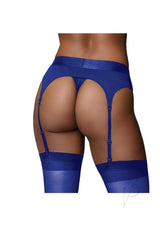 Ouch! Vibrating Strap-On Thong with Rechargeable Bullet - M/L - Blue