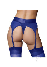 Ouch! Vibrating Strap-On Thong with Rechargeable Bullet - XS/SM - Blue