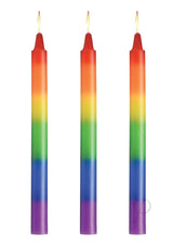 Master Series Pride Candles Rainbow Drip Candle (Set of 3) - Rainbow