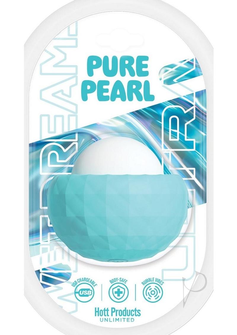 Wet Dreams Pure Pearl Rechargeable Silicone Multi-Speed Mini Vibrator - Aqua