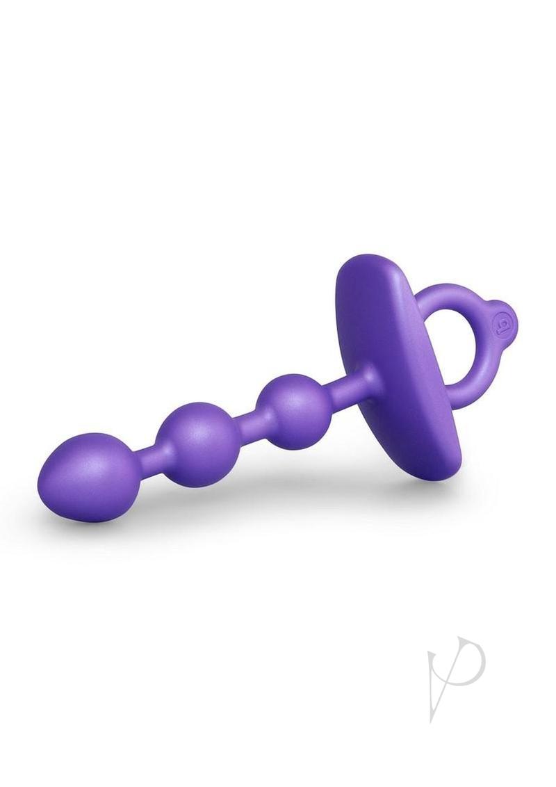 B-Vibe Butties Zip Silicone Anal Beads - Purple
