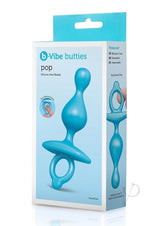 B-Vibe Butties Pop Beaded Silicone Anal Plug - Blue