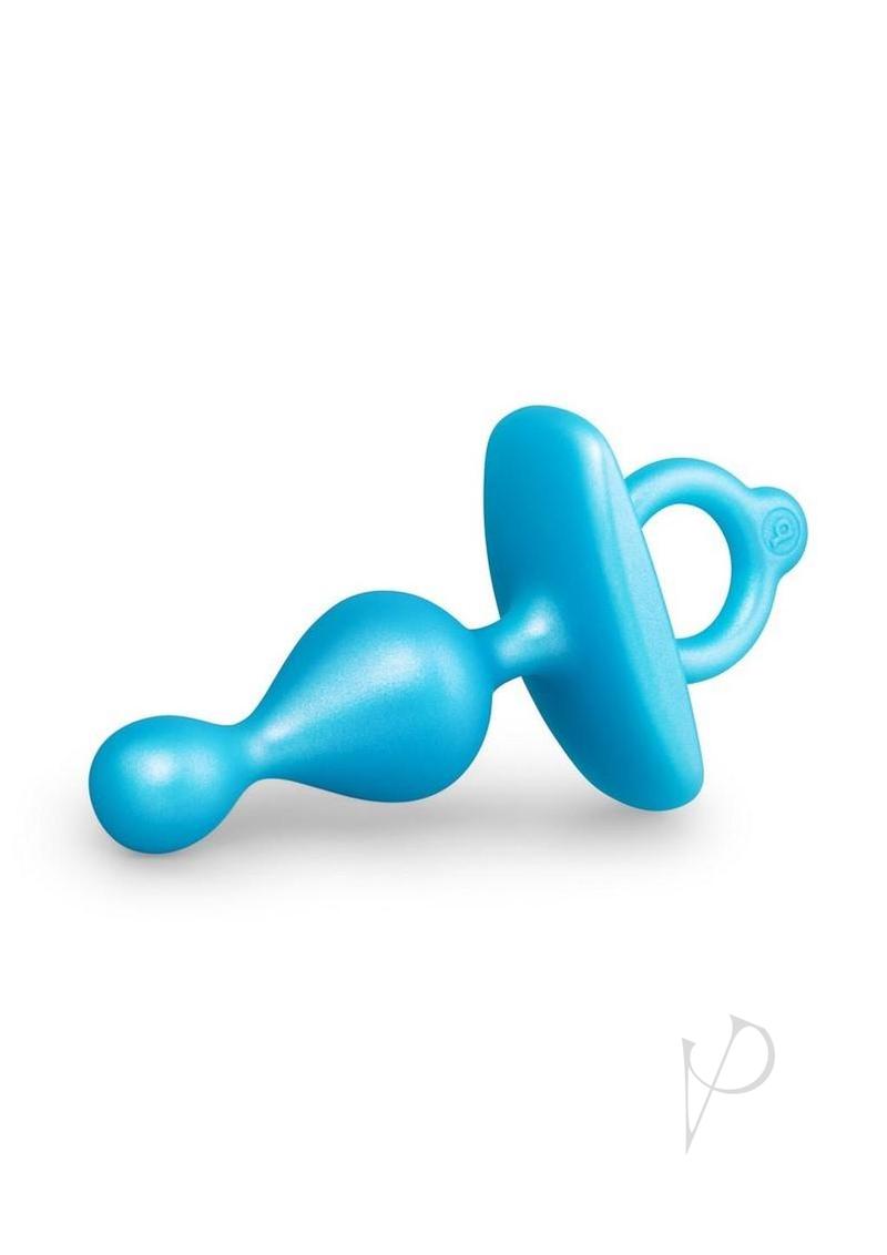 B-Vibe Butties Pop Beaded Silicone Anal Plug - Blue