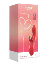 Fortexa Kinky Finger Flapping Rechargeable Silicone Clit and G-Spot Vibrator with App Control - Yellow