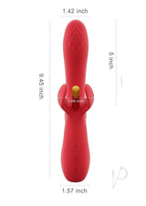 Fortexa Kinky Finger Flapping Rechargeable Silicone Clit and G-Spot Vibrator with App Control - Yellow