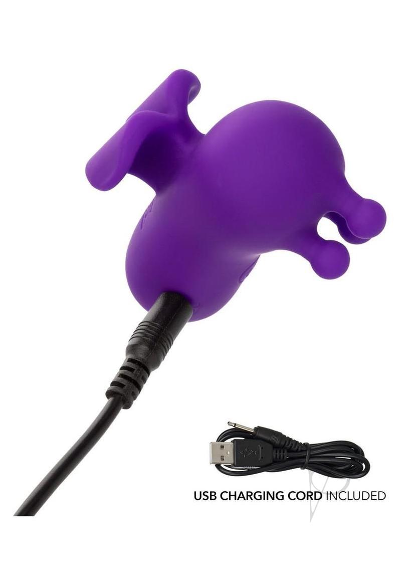 Neon Vibes The Triple Tease Rechargeable Silicone Vibrator - Purple