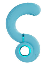 LoveLine Tic-tac Tapping Swirl Rechargeable Silicone Vibrator - Blue