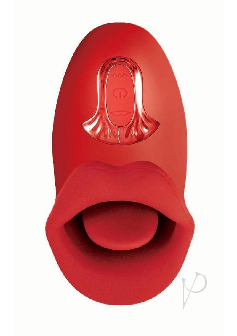 Clit-Tastic Tongue Licking Lover Rechargeable Silicone Stimulator - Red