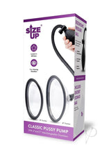Size Up Classic Pussy Pump with Two Chambers - Black/Clear