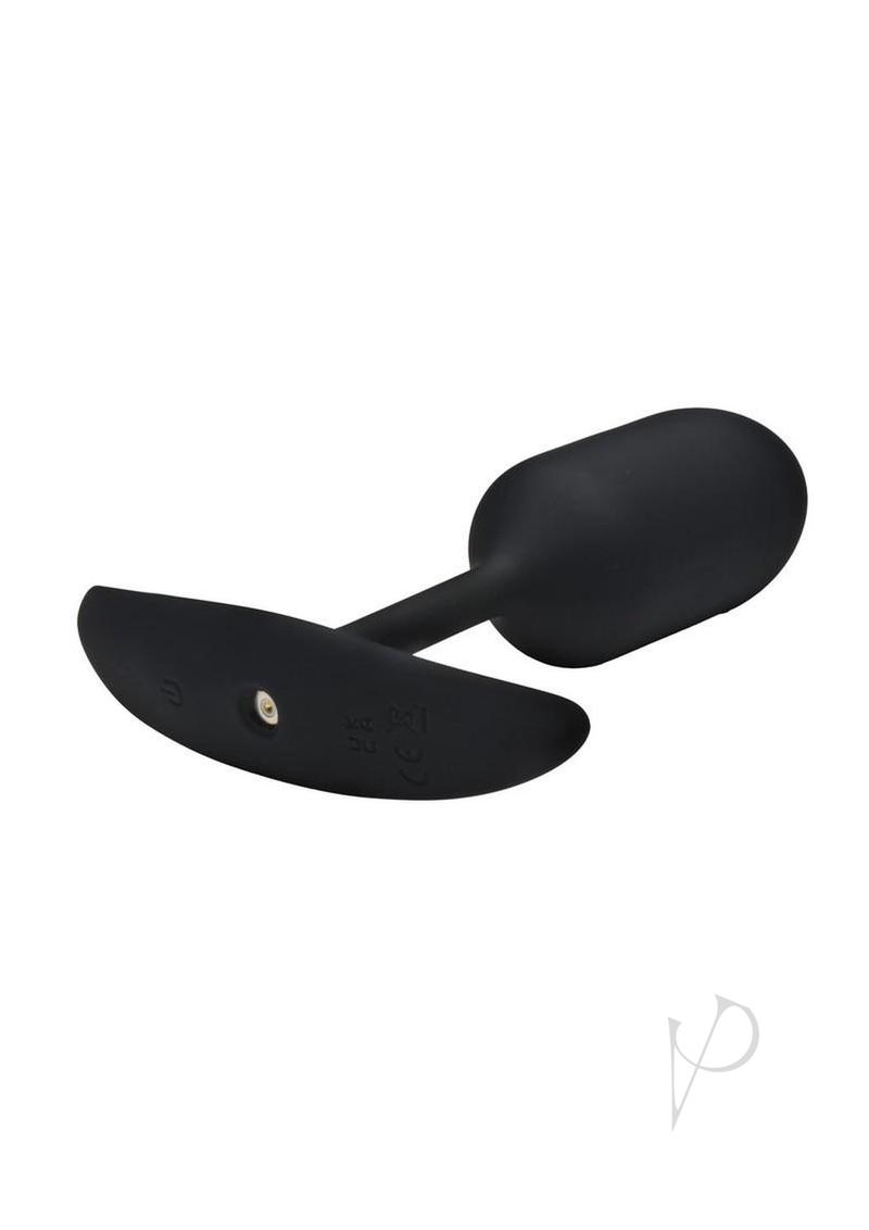 Heavy Hitters Vibrating Weighted Rechargeable Silicone Anal Plug - Large - Black