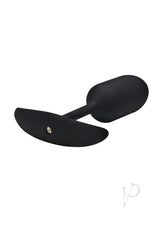 Heavy Hitters Vibrating Weighted Rechargeable Silicone Anal Plug - Large - Black