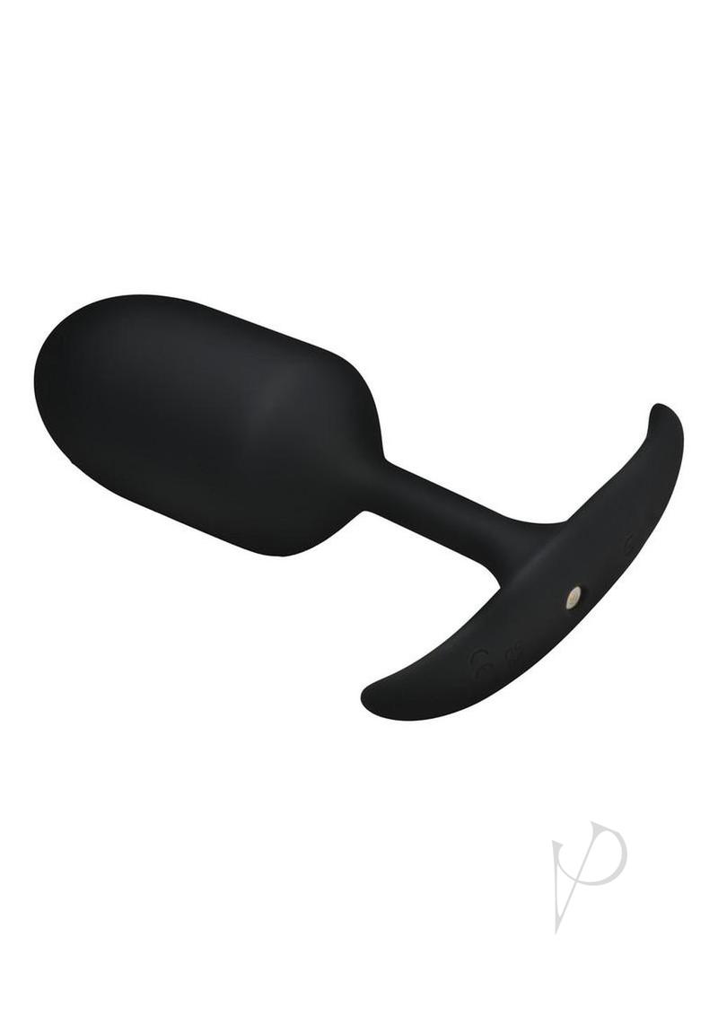 Heavy Hitters Vibrating Weighted Silicone Anal Plug - XLarge - Black