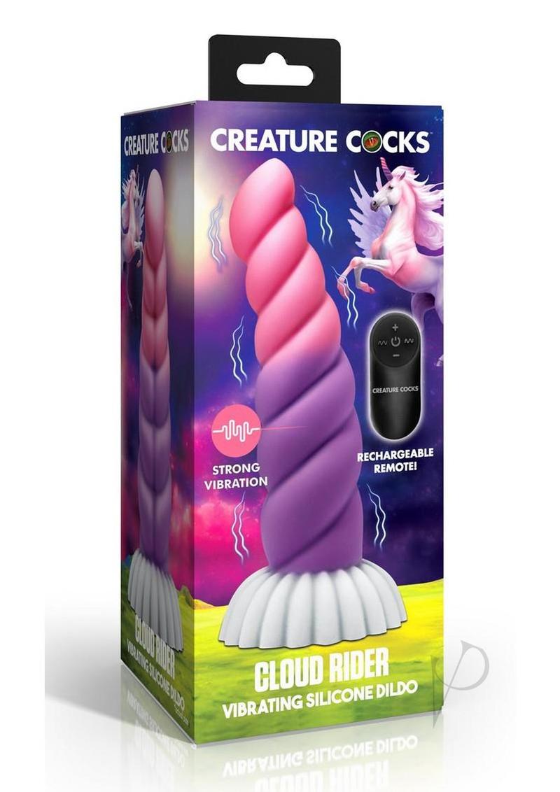 Creature Cocks Cloud Rider Unicorn Rechargeable Silicone Dildo - Multicolor
