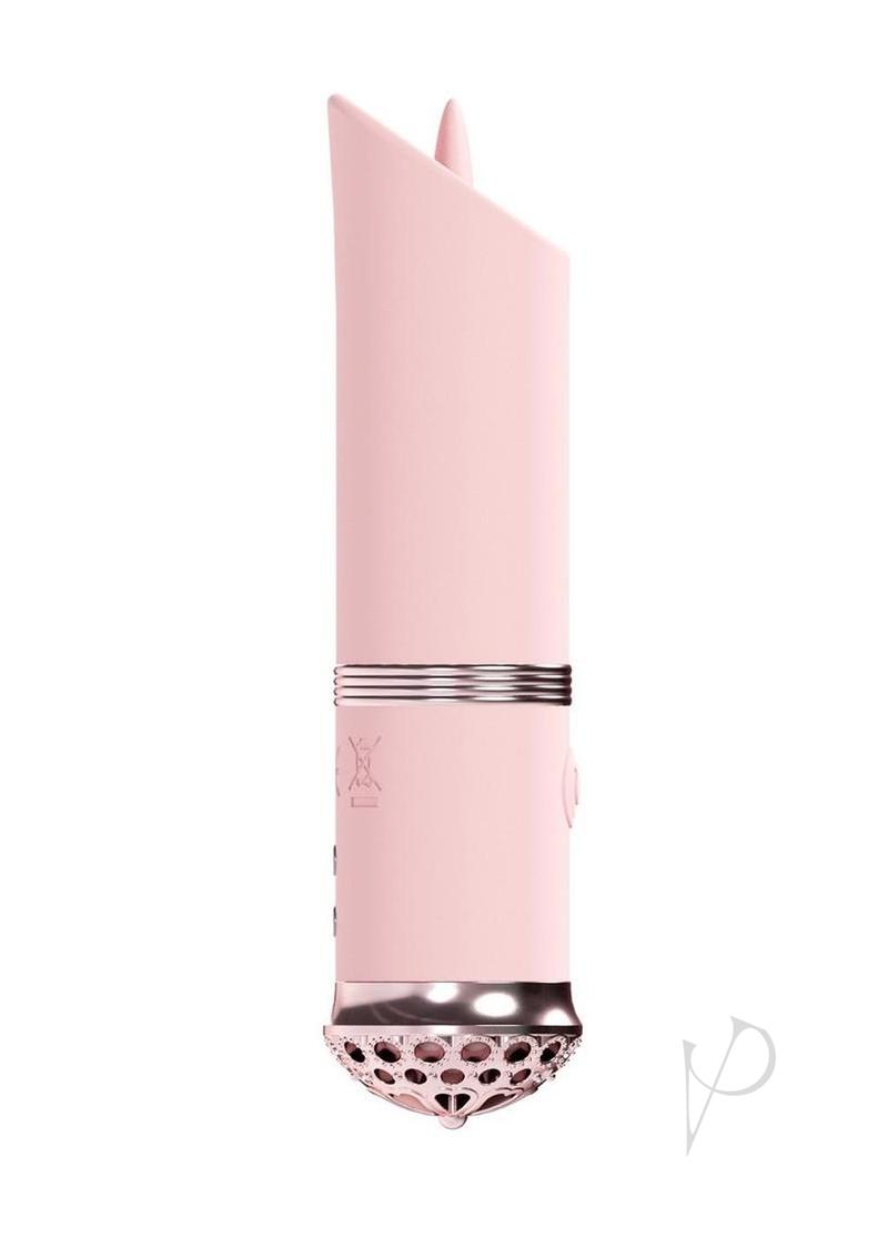 LoveLine Luxe Silicone Rechargeable 10 Function Mini Lipstick Vibrator - Pink