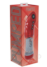 Pumped StrokeMate Multi-Function Rechargeable Masturbator - Metallic Red