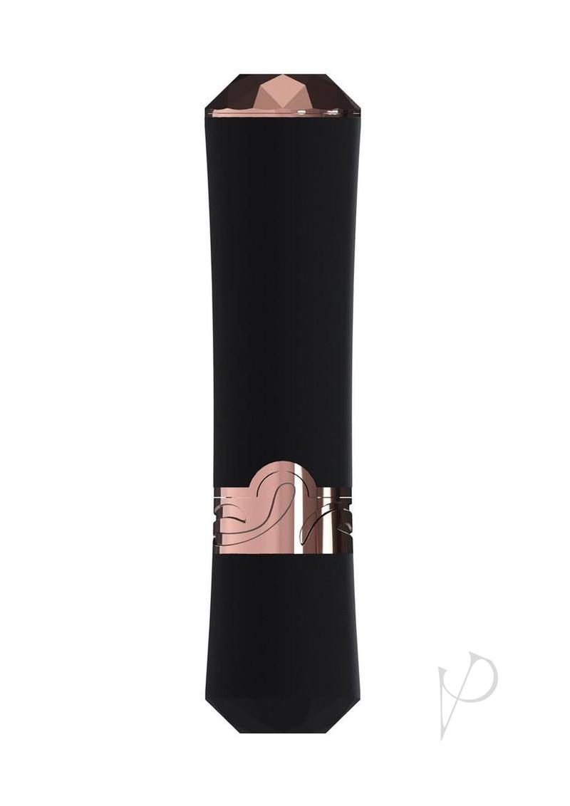 Loveline Dahlia 10 Function Silicone Lipstick Vibrator - Black/Red