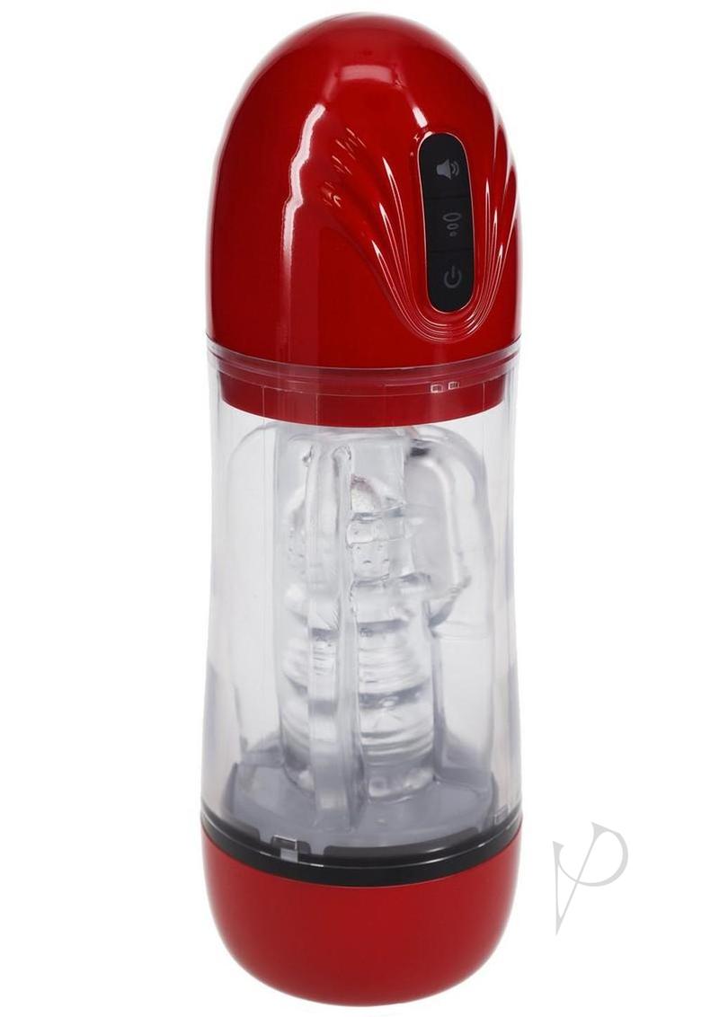 Pumped SonicPull 10 Function Multimedia Enhanced Masturbator - Metallic Red