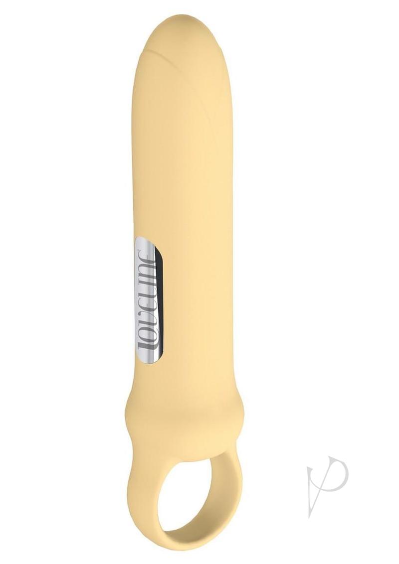 Loveline Harmony Loop Grip Vibe Ergonomic 10 Function Silicone Bullet Massager - Yellow