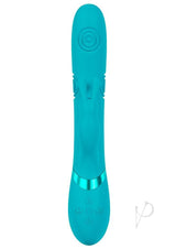 Vive Mimi 10 Function Silicone Rechargeable Triple Motor G-Spot Vibrating and Tapping Rabbit - Blue
