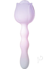 Wet Dreams Rosie Posey Silicone Rechargeable Rose Shaped Vibrating Wand - Lilac