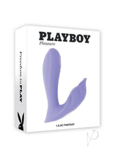Playboy Lilac Fantasy Rechargeable Silicone Tapping Dual Vibrator with Remote - Purple