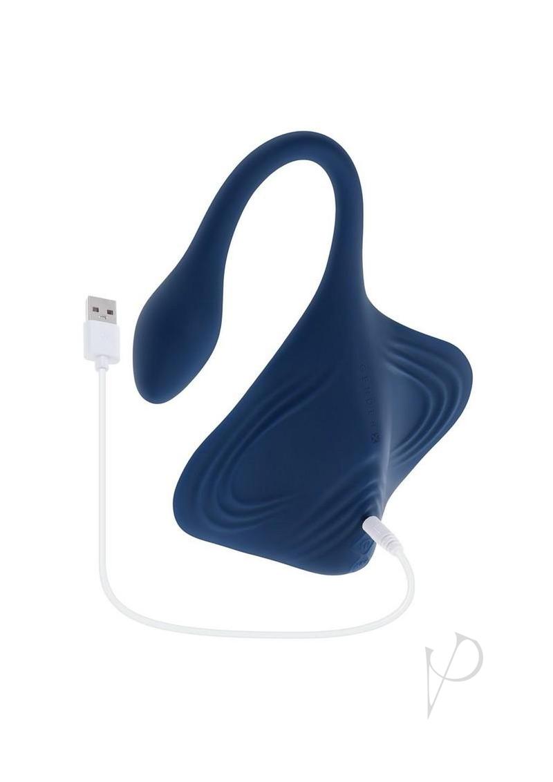 Gender X Daily Grind Rechargeable Silicone Vibrator - Blue