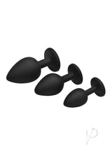 Creature Cocks Green Eye Silicone Butt Plug Set (3 Piece) - Green/Black