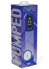 Pumped Engage  6 Function Automatic Rechargeable Penis Pump - Metallic Blue