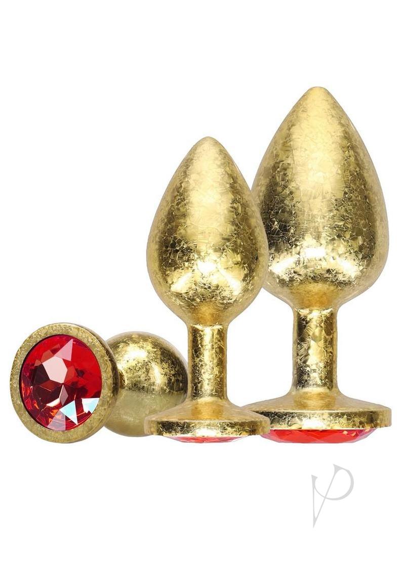 Ouch! Milan Collection Metal Anal Plug Set (3 Piece) Gold