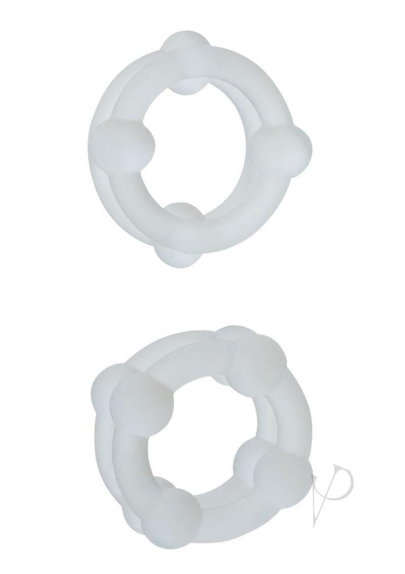 Alpha Liquid Silicone Double Stacker Rings - Clear