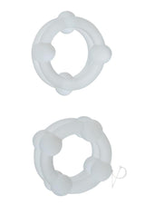 Alpha Liquid Silicone Double Stacker Rings - Clear