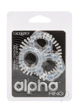 Alpha Liquid Silicone Beaded Rings Set - Clear