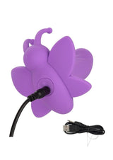First Time Rotating Venus Butterfly Rechargeable Silicone Stimulator - Purple