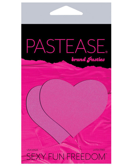 Pastease Basic Heart Black Light Reactive - Neon Pink O/S