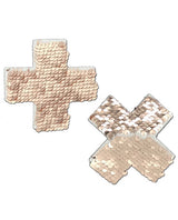 Pastease Premium Color Changing Flip Sequins Cross - Rose Gold O/S