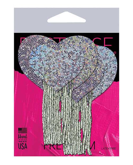 Pastease Tassel Glitter Heart - Silver O/S