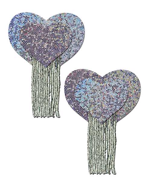 Pastease Tassel Glitter Heart - Silver O/S