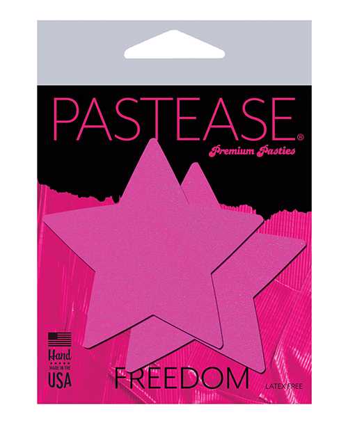 Pastease Basic Star Black Light Reactive - Neon Pink O/S