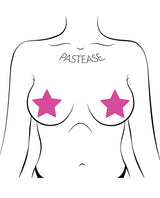 Pastease Basic Star Black Light Reactive - Neon Pink O/S